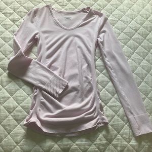 Athleta size XS light pink stretchy top Long sleeve